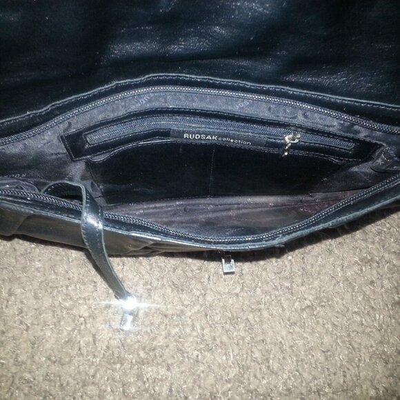 RUDSAK - Black Leather Clutch-Buttery Soft Leather-Gorgeous! Excellent Condition - Picture 7 of 8